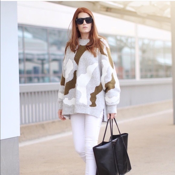 H&M Sweaters - H&M Camo Cow Print Sweater